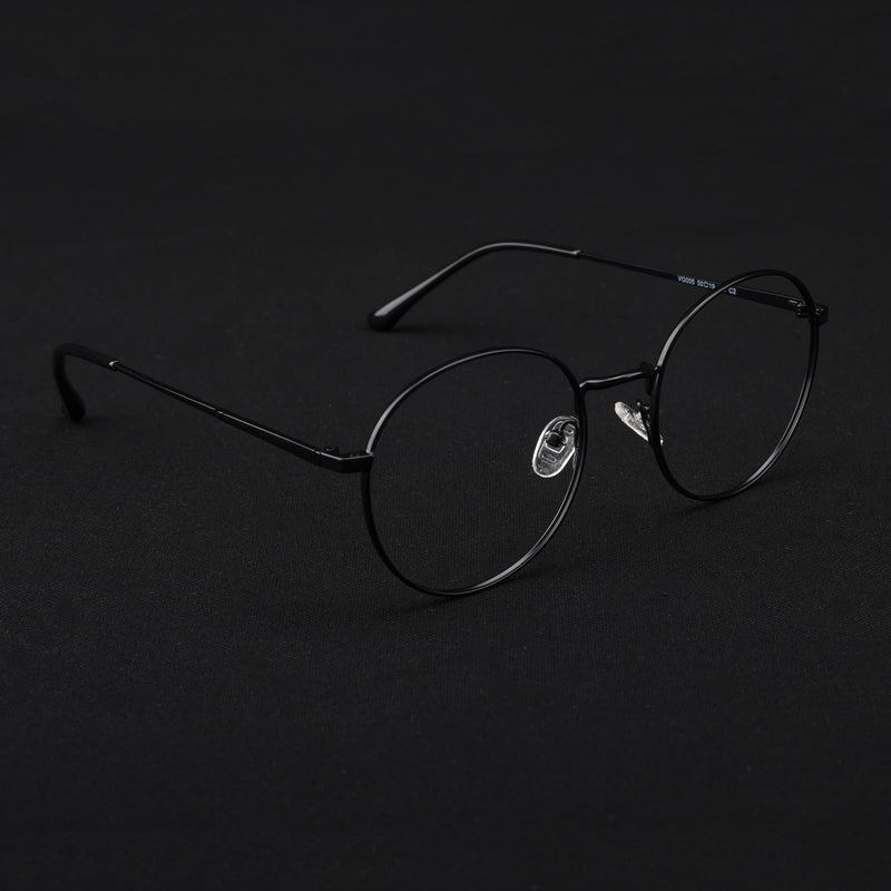 Voyage Metal Master Matt Black Round Eyeglasses for Men & Women (VG005MG5028-C1)