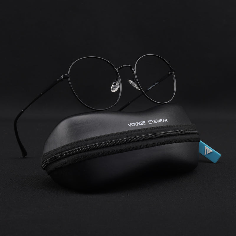 Voyage Metal Master Matt Black Round Eyeglasses for Men & Women (VG005MG5028-C1)
