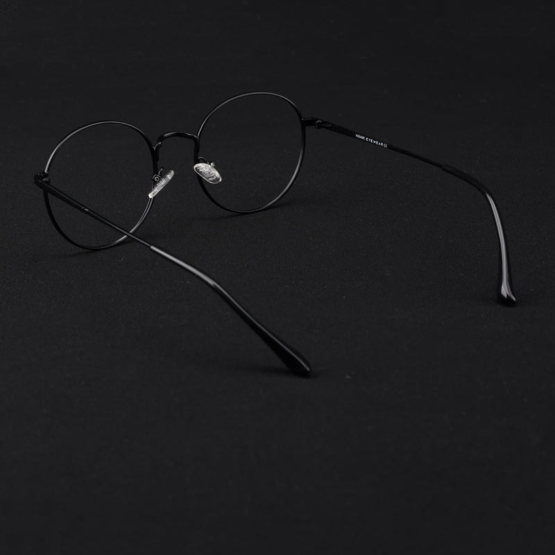 Voyage Metal Master Matt Black Round Eyeglasses for Men & Women (VG005MG5028-C1)
