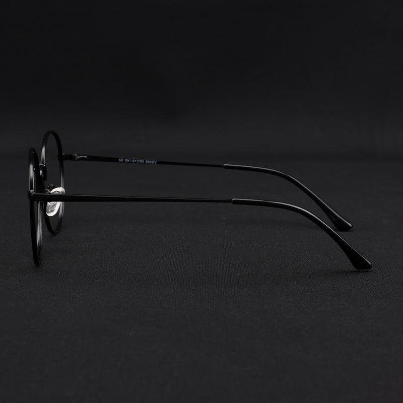 Voyage Metal Master Matt Black Round Eyeglasses for Men & Women (VG005MG5028-C1)