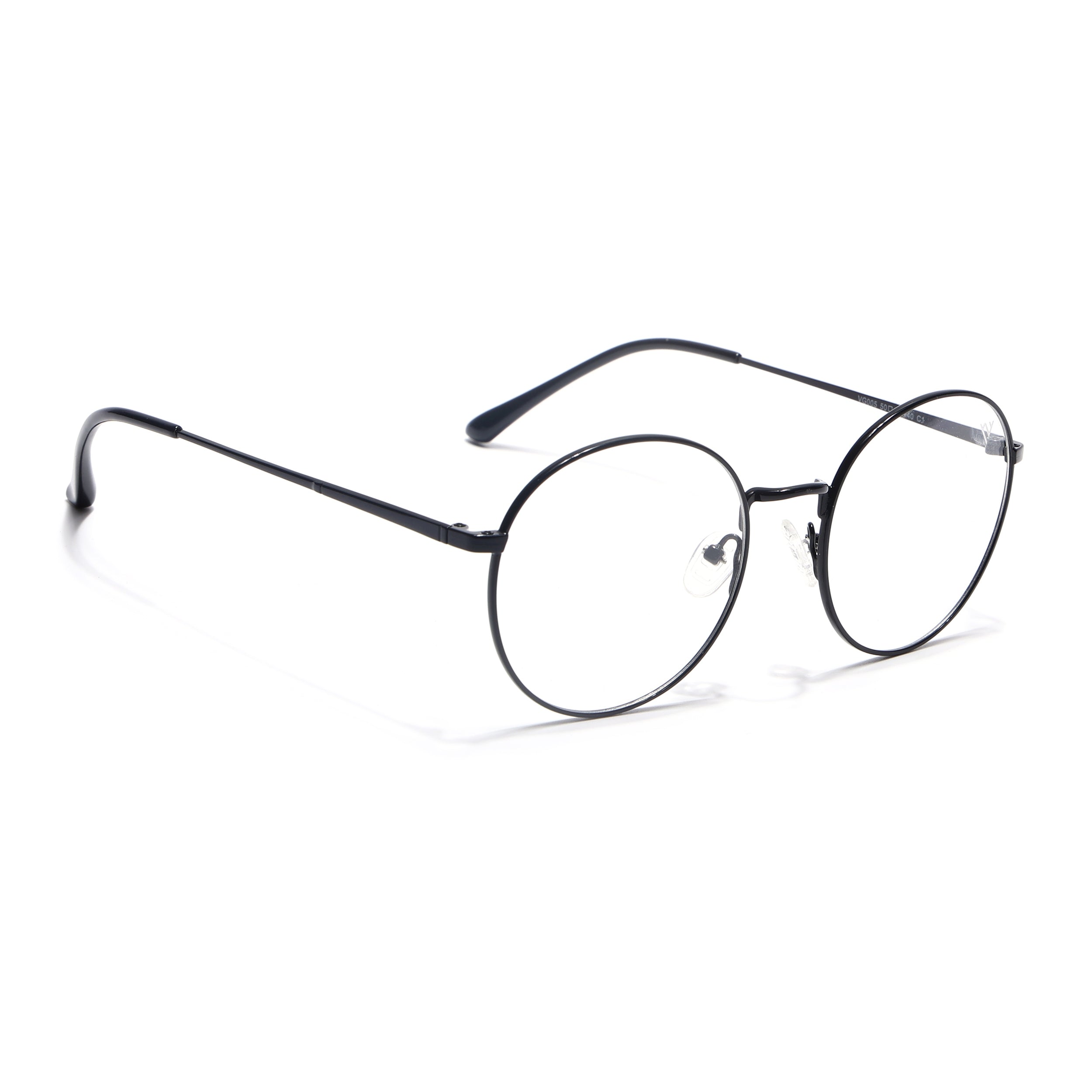 Voyage Metal Master Shine Black Round Eyeglasses for Men & Women (VG005MG5029-C2)