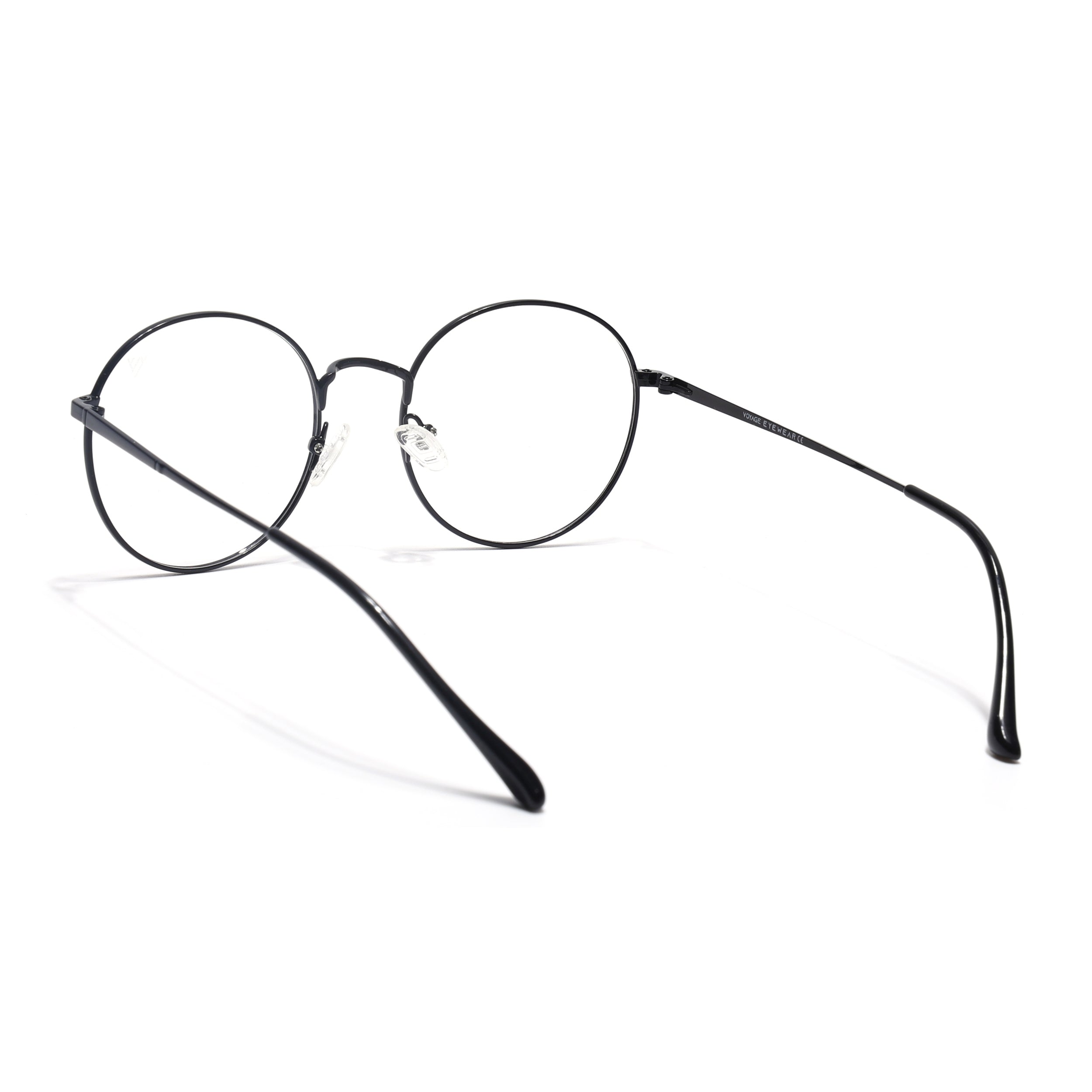 Voyage Metal Master Shine Black Round Eyeglasses for Men & Women (VG005MG5029-C2)