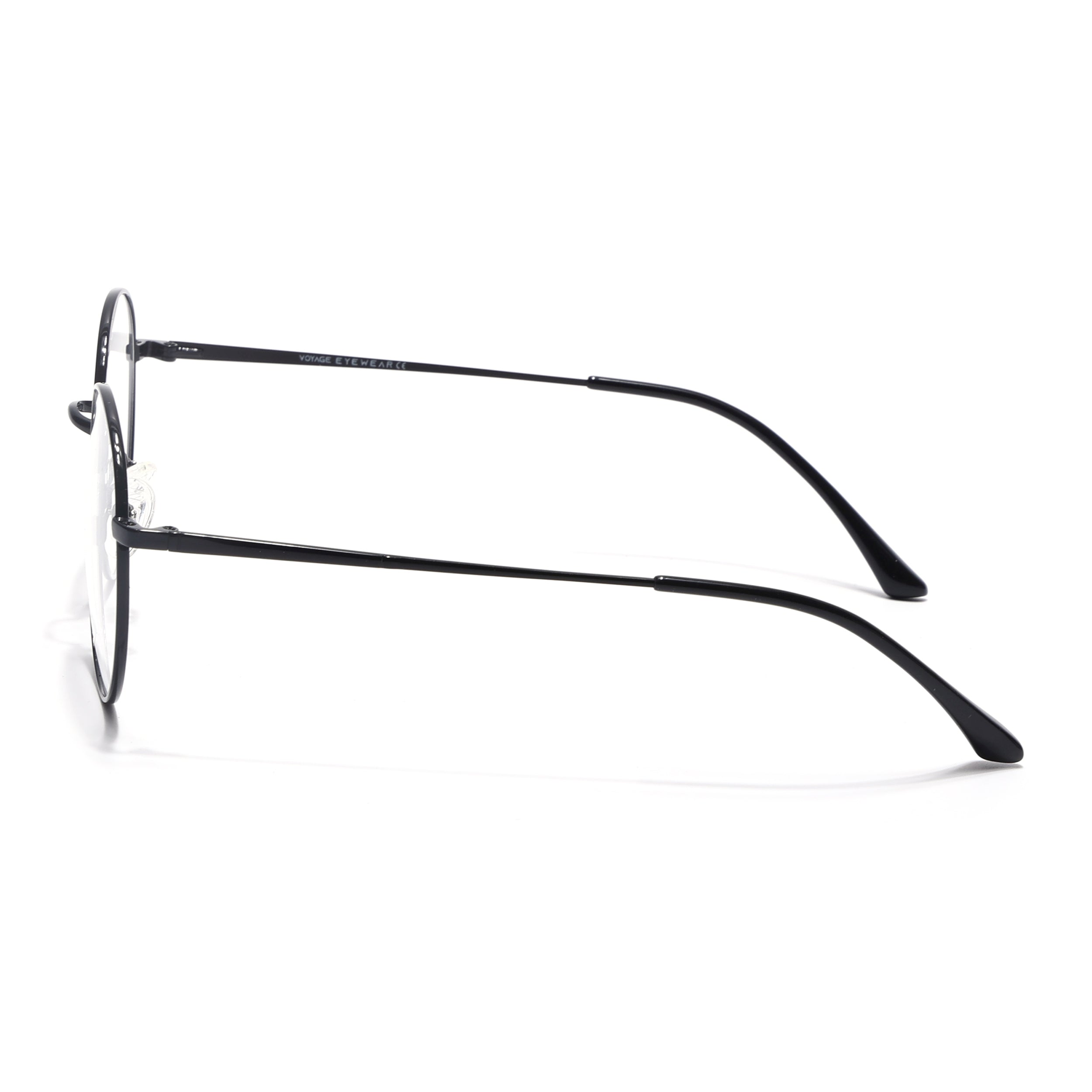 Voyage Metal Master Shine Black Round Eyeglasses for Men & Women (VG005MG5029-C2)