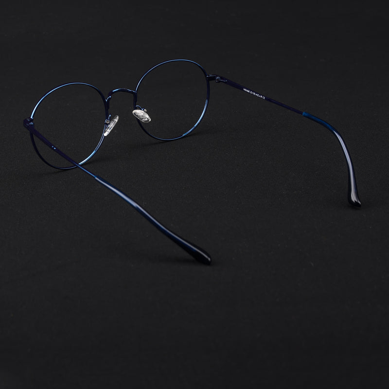 Voyage Metal Master Blue Round Eyeglasses for Men & Women (VG005MG5031-C4)