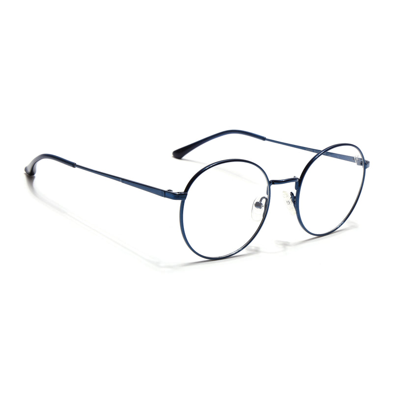 Voyage Metal Master Blue Round Eyeglasses for Men & Women (VG005MG5031-C4)