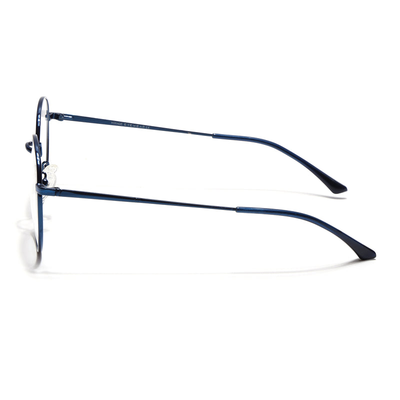 Voyage Metal Master Blue Round Eyeglasses for Men & Women (VG005MG5031-C4)