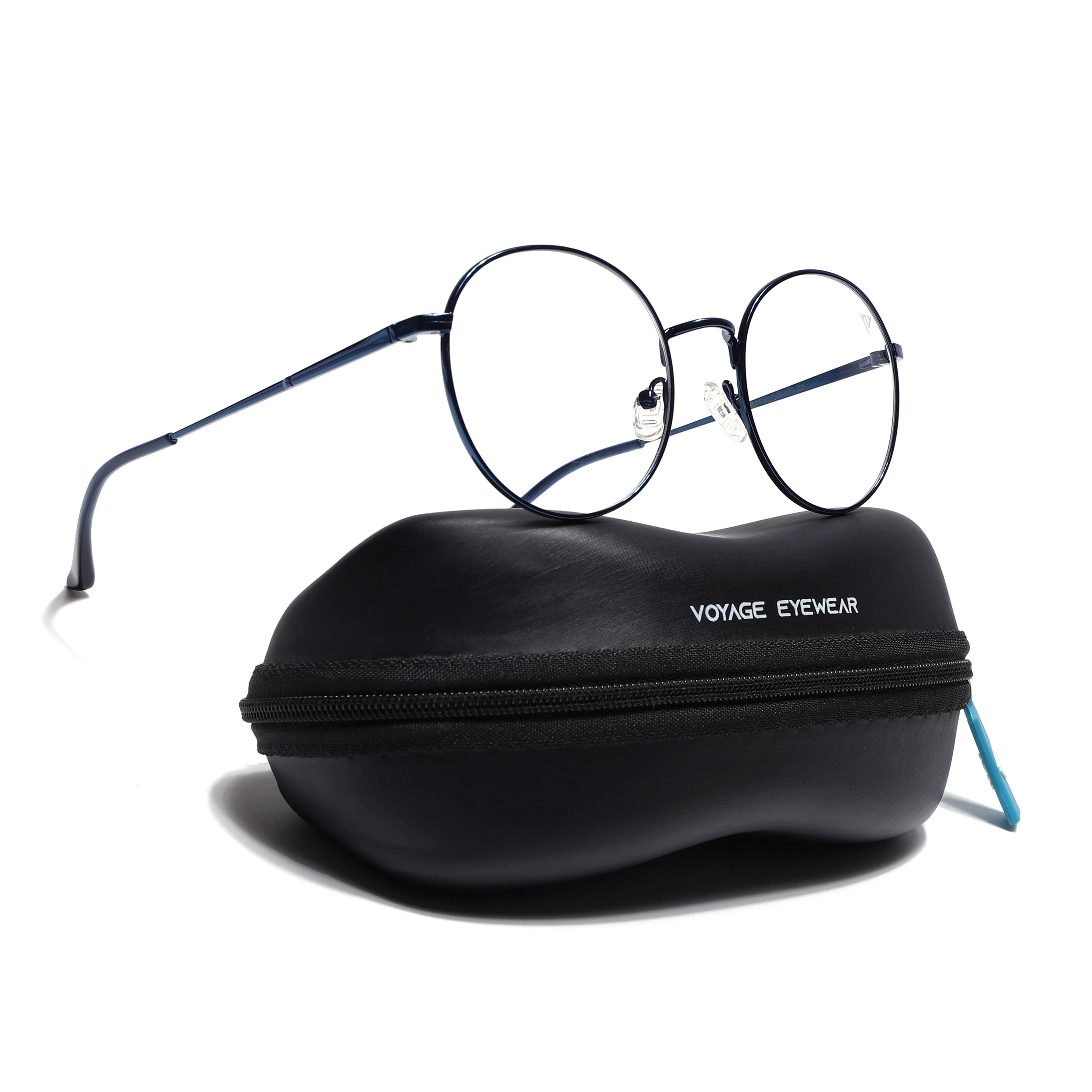Voyage Metal Master Blue Round Eyeglasses for Men & Women (VG005MG5031-C4)