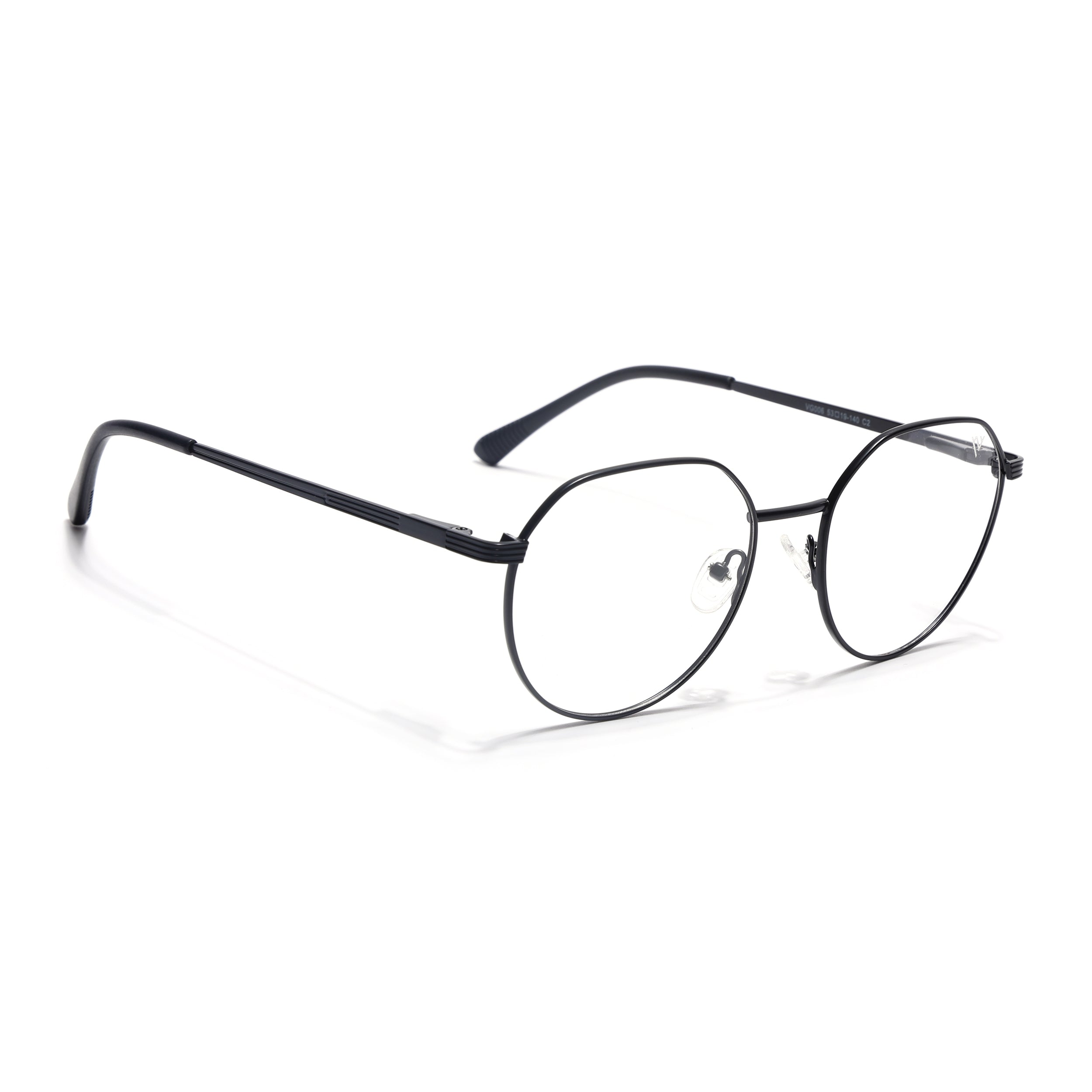 Voyage Metal Master Matt Black Round Eyeglasses for Men & Women (VG006MG5032-C1)