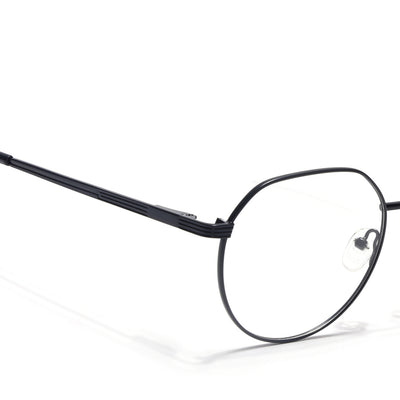 Voyage Metal Master Matt Black Round Eyeglasses for Men & Women (VG006MG5032-C1)