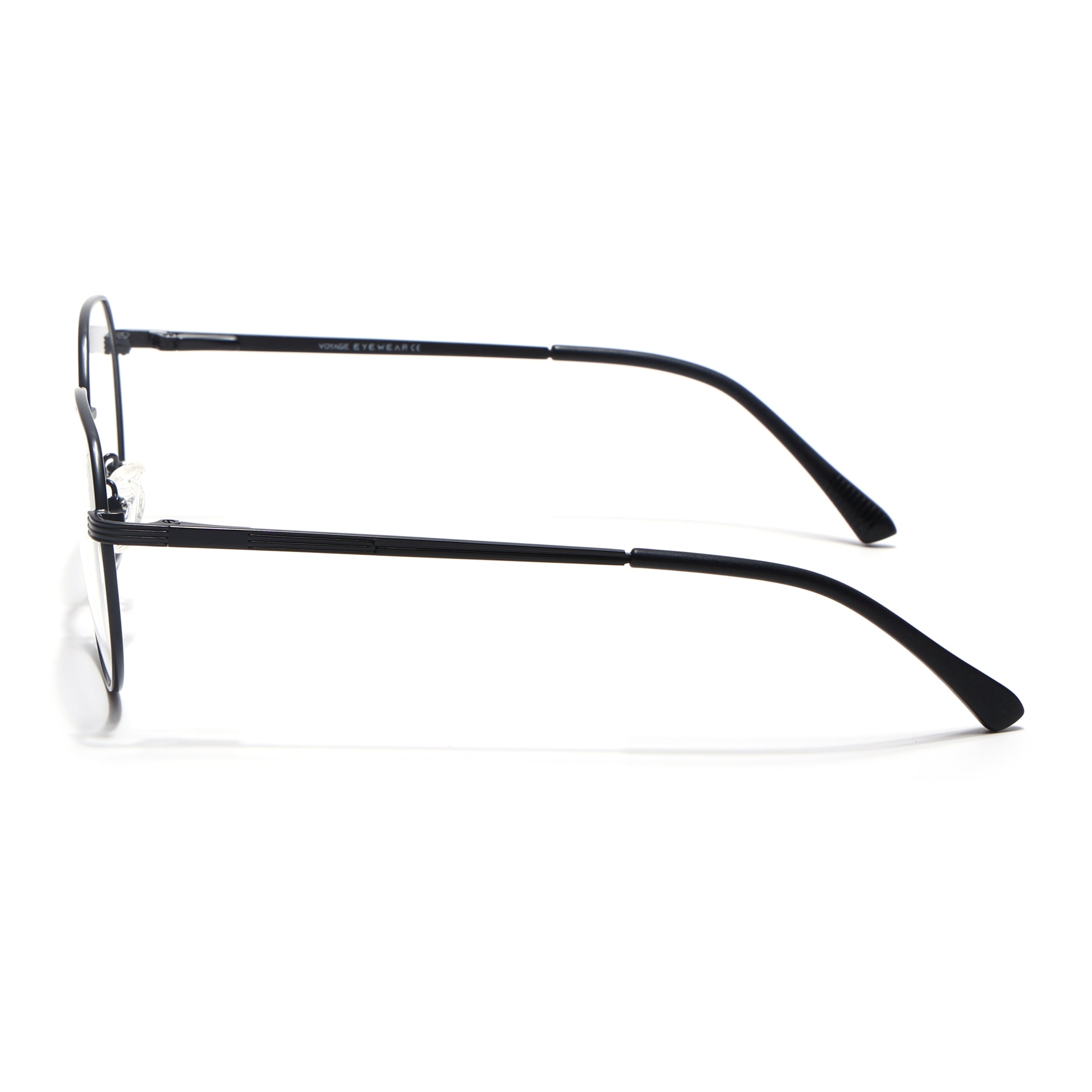 Voyage Metal Master Matt Black Round Eyeglasses for Men & Women (VG006MG5032-C1)