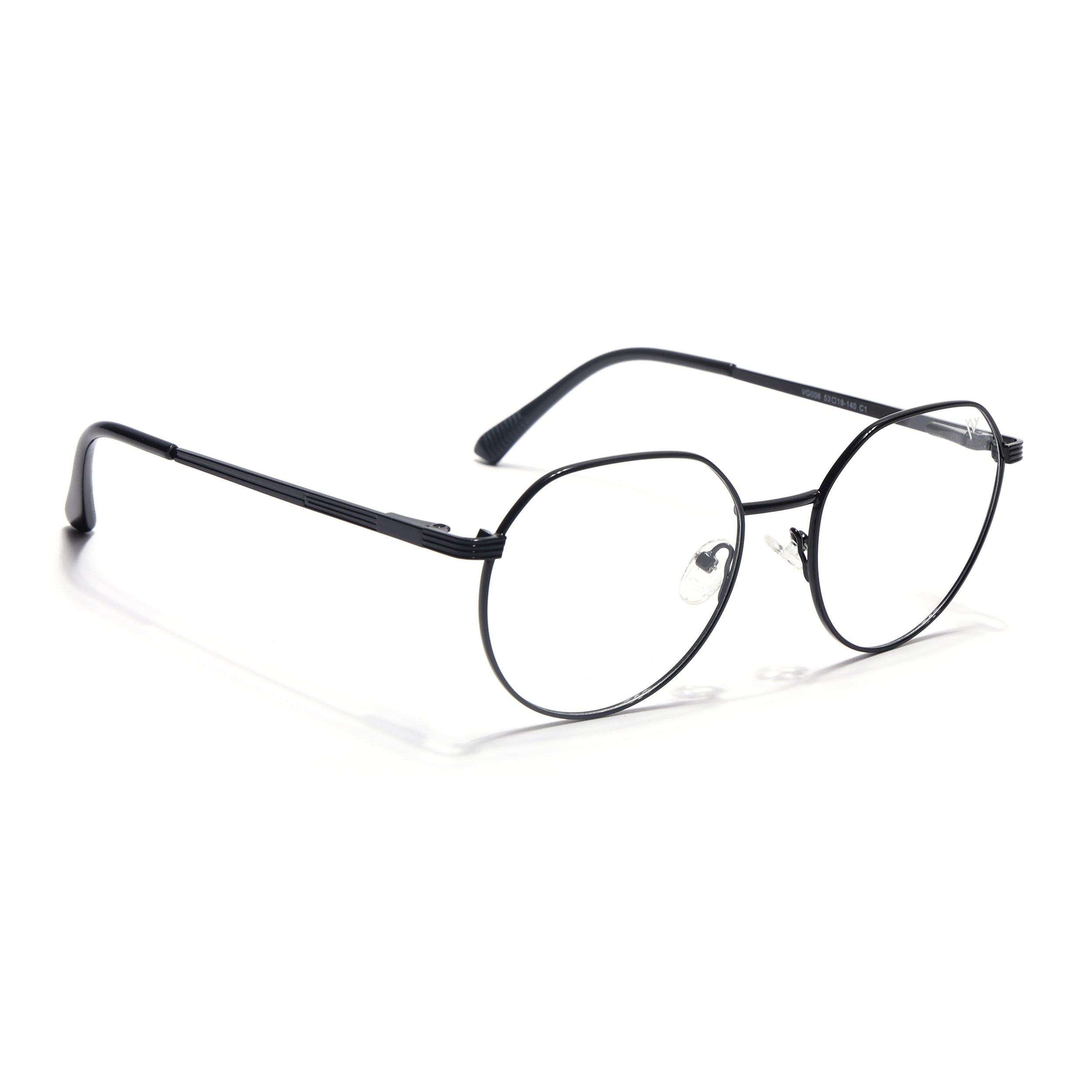 Voyage Metal Master Shine Black Round Eyeglasses for Men & Women (VG006MG5033-C2)