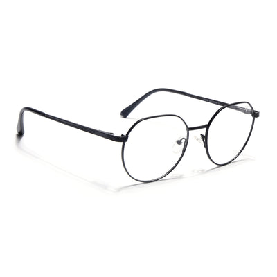 Voyage Metal Master Shine Black Round Eyeglasses for Men & Women (VG006MG5033-C2)