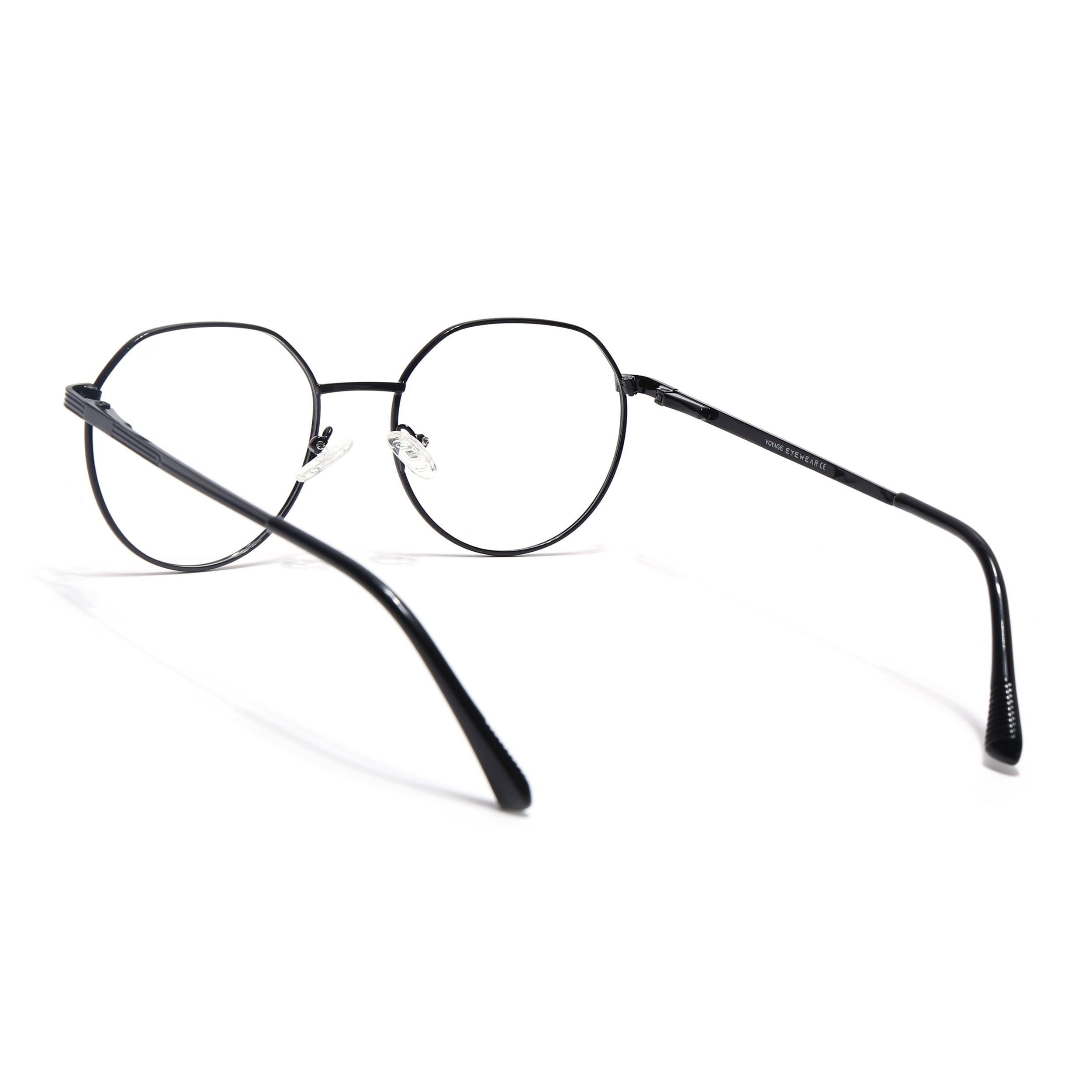 Voyage Metal Master Shine Black Round Eyeglasses for Men & Women (VG006MG5033-C2)