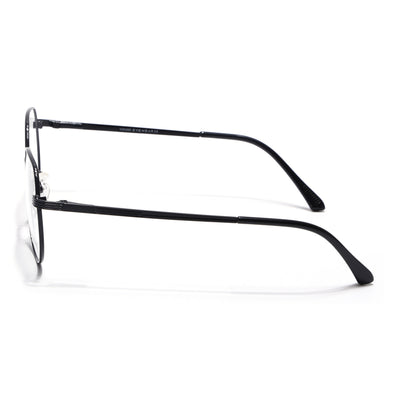 Voyage Metal Master Shine Black Round Eyeglasses for Men & Women (VG006MG5033-C2)