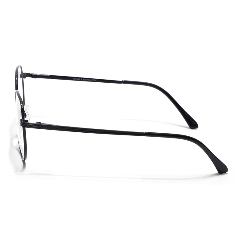 Voyage Metal Master Shine Black Round Eyeglasses for Men & Women (VG006MG5033-C2)
