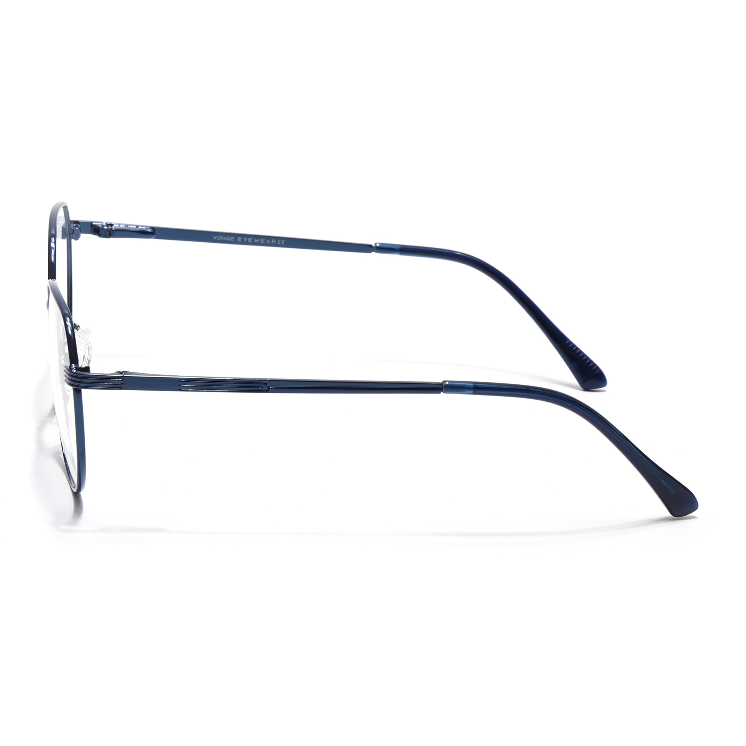 Voyage Metal Master Blue Round Eyeglasses for Men & Women (VG006MG5035-C4)