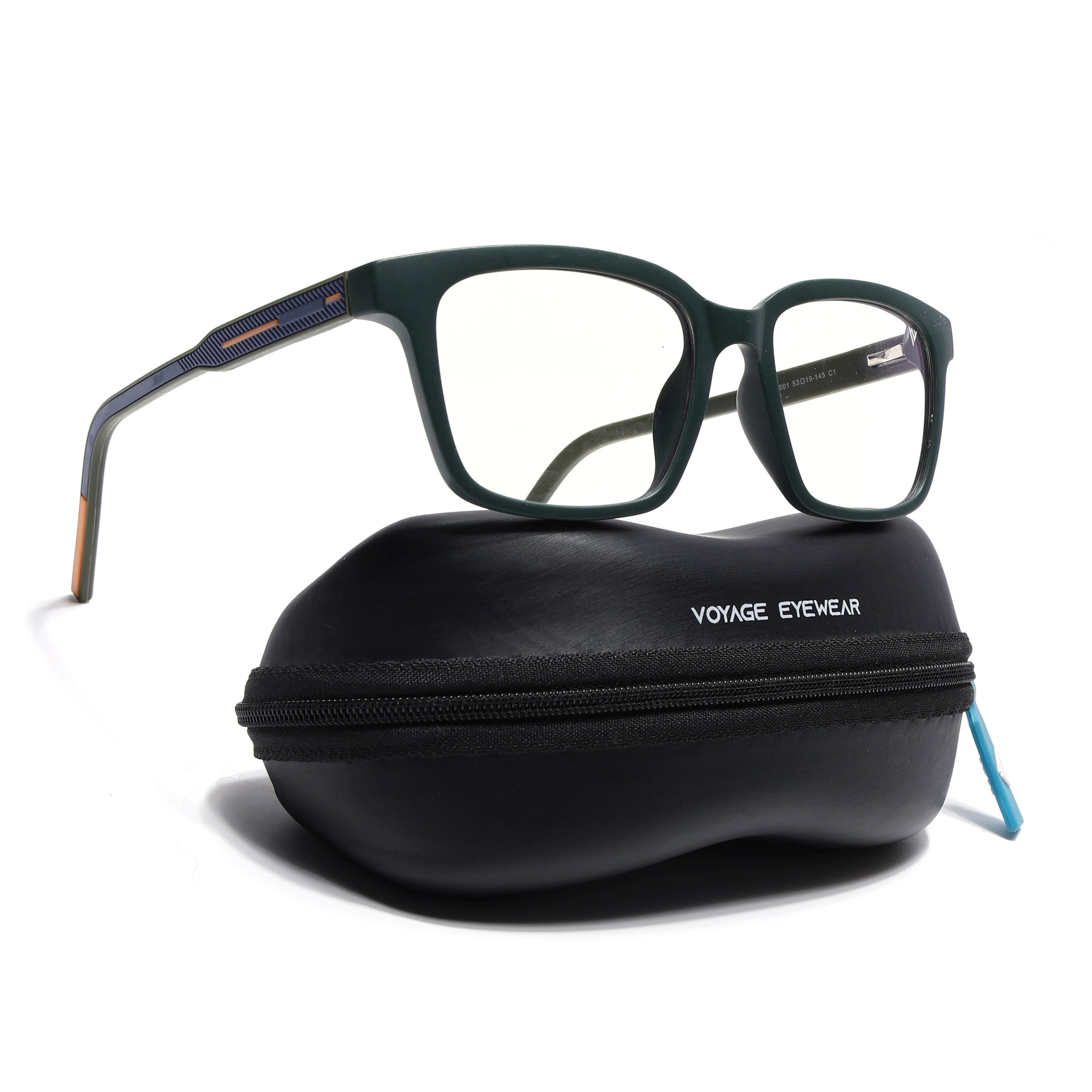 Voyage Rush Green Square Eyeglasses for Men & Women (VG9001MG5409-C1)