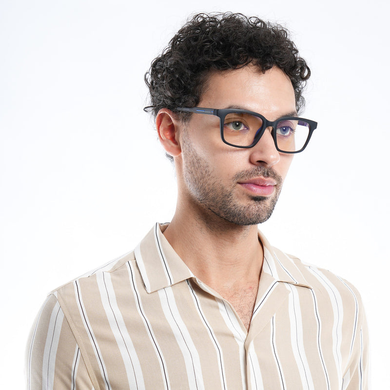 Voyage Rush Black Square Eyeglasses for Men & Women (VG9001MG5413-C5)