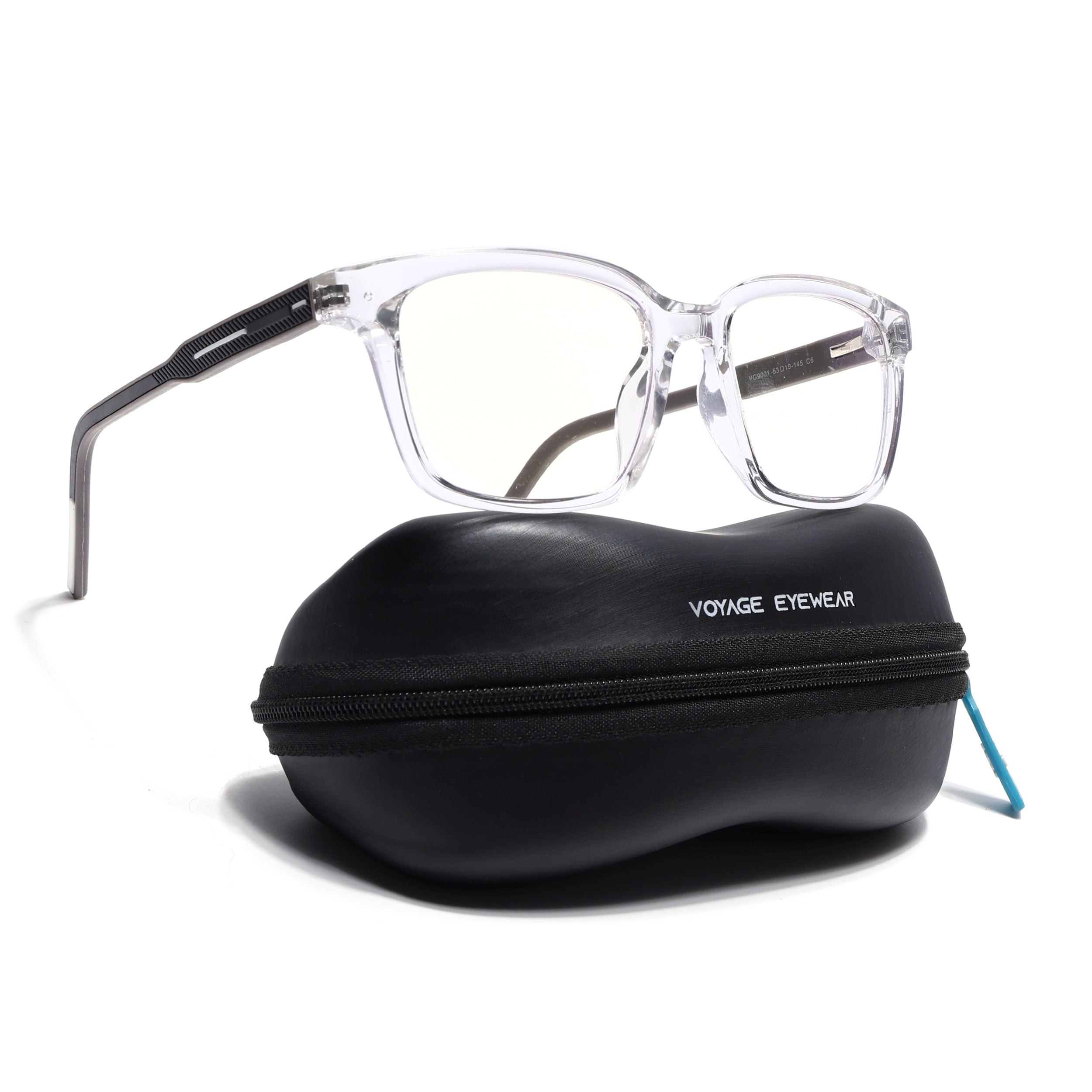 Voyage Rush Transparent Square Eyeglasses for Men & Women (VG9001MG5414-C6)