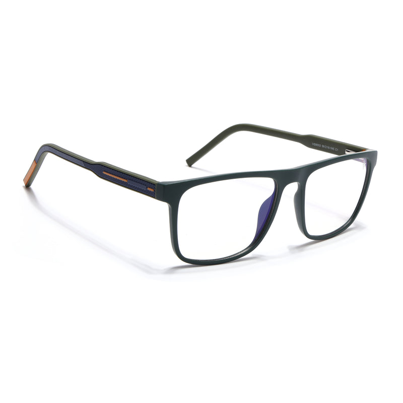 Voyage Rush Green Square Eyeglasses for Men & Women (VG9002MG5415-C1)