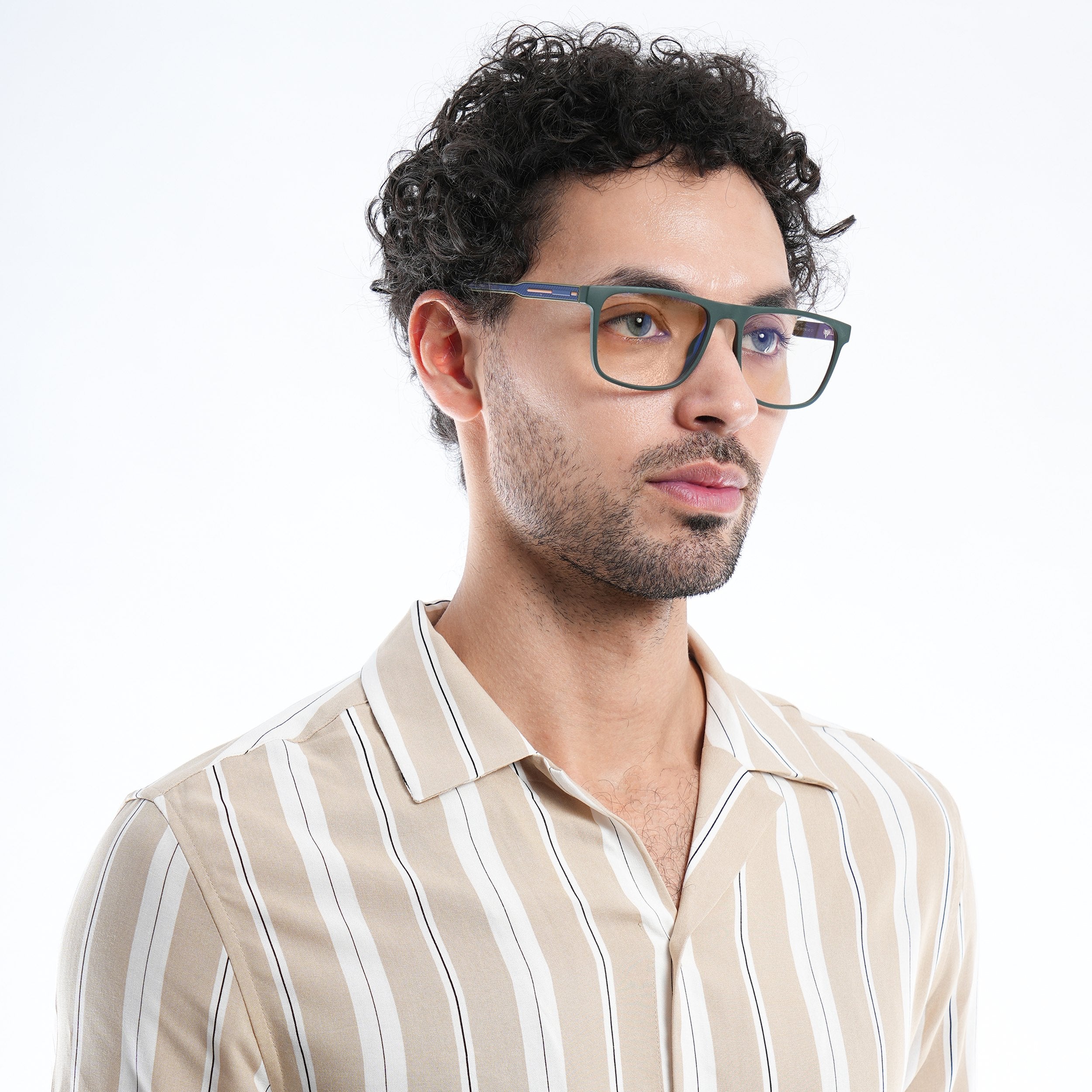 Voyage Rush Green Square Eyeglasses for Men & Women (VG9002MG5415-C1)