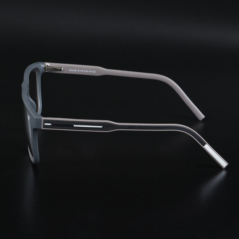 Voyage Rush Grey Square Eyeglasses for Men & Women (VG9002MG5418-C4)