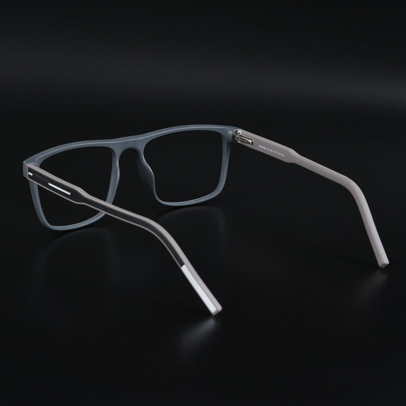 Voyage Rush Grey Square Eyeglasses for Men & Women (VG9002MG5418-C4)