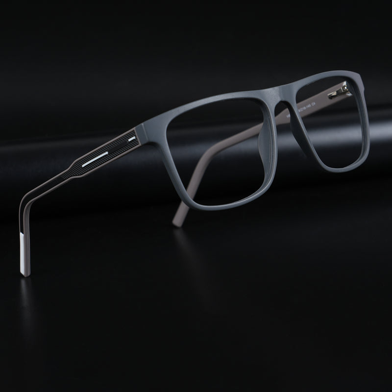 Voyage Rush Grey Square Eyeglasses for Men & Women (VG9002MG5418-C4)
