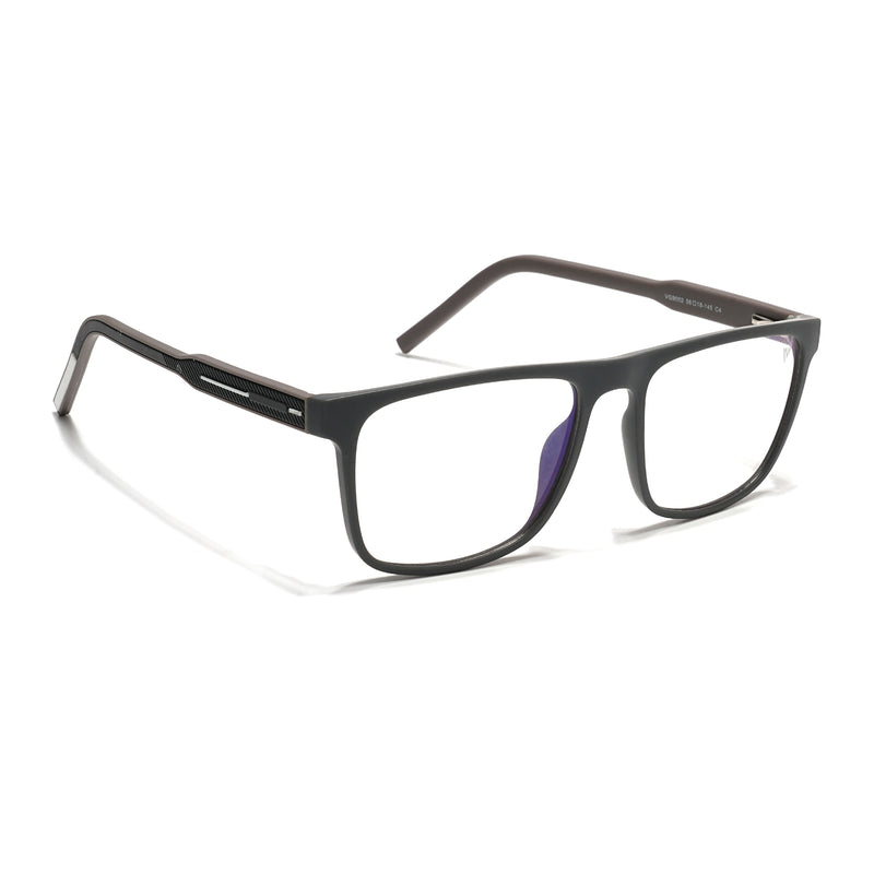 Voyage Rush Grey Square Eyeglasses for Men & Women (VG9002MG5418-C4)