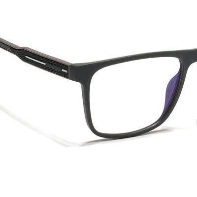 Voyage Rush Grey Square Eyeglasses for Men & Women (VG9002MG5418-C4)