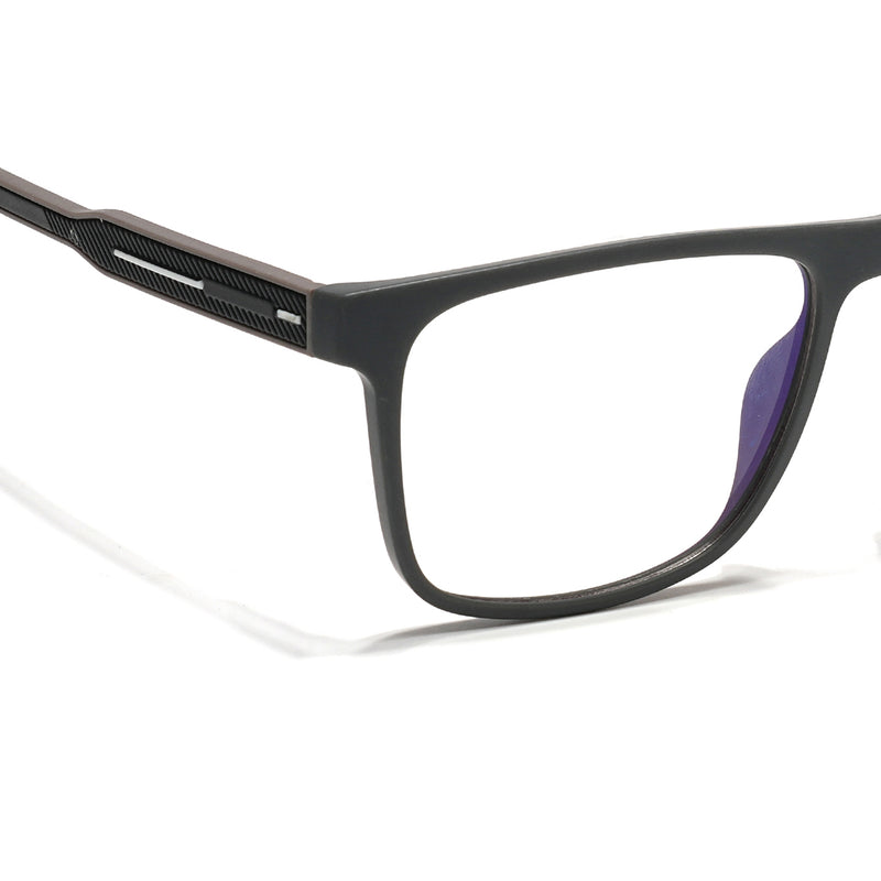 Voyage Rush Grey Square Eyeglasses for Men & Women (VG9002MG5418-C4)