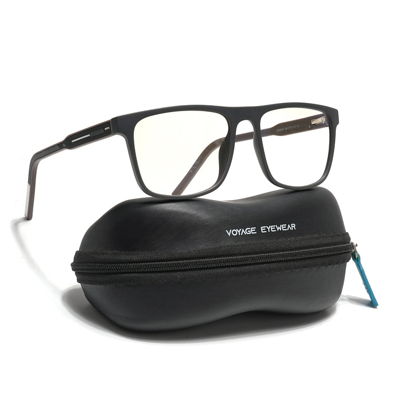 Voyage Rush Grey Square Eyeglasses for Men & Women (VG9002MG5418-C4)