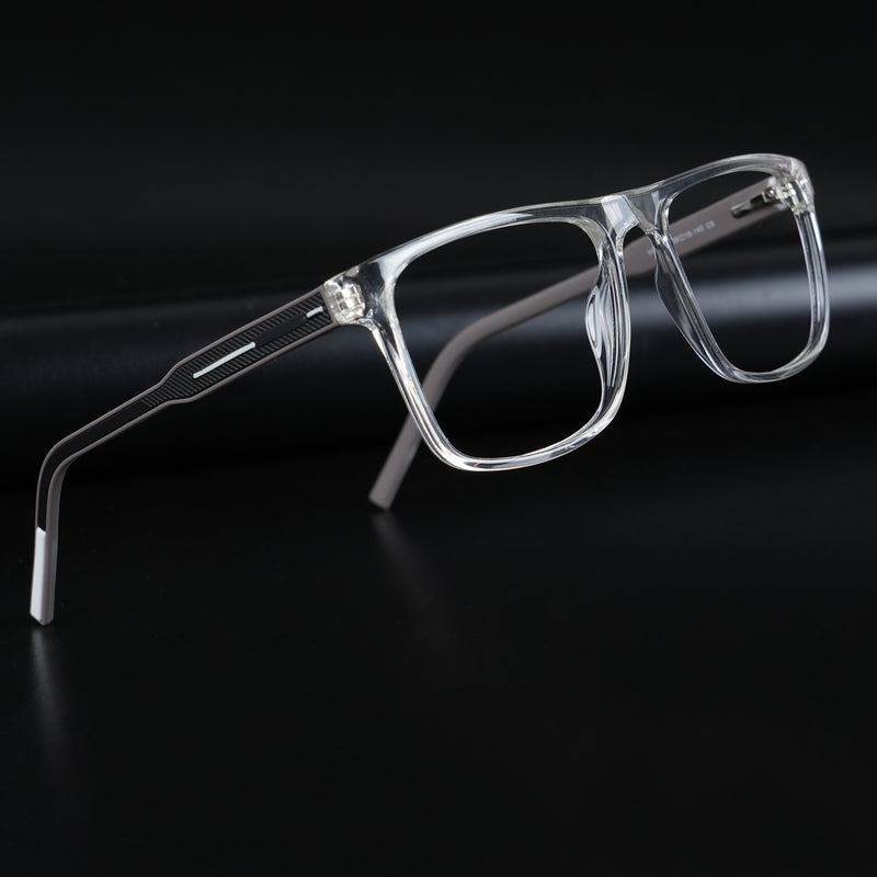 Voyage Rush Transparent Square Eyeglasses for Men & Women (VG9002MG5420-C6)