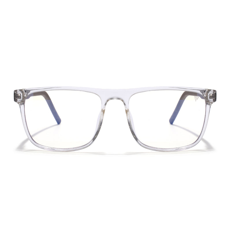 Voyage Rush Transparent Square Eyeglasses for Men & Women (VG9002MG5420-C6)