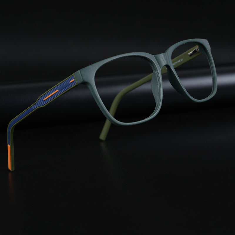 Voyage Rush Green Square Eyeglasses for Men & Women (VG9003MG5421-C1)