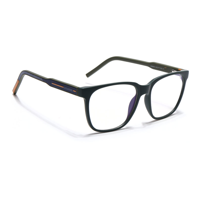 Voyage Rush Green Square Eyeglasses for Men & Women (VG9003MG5421-C1)
