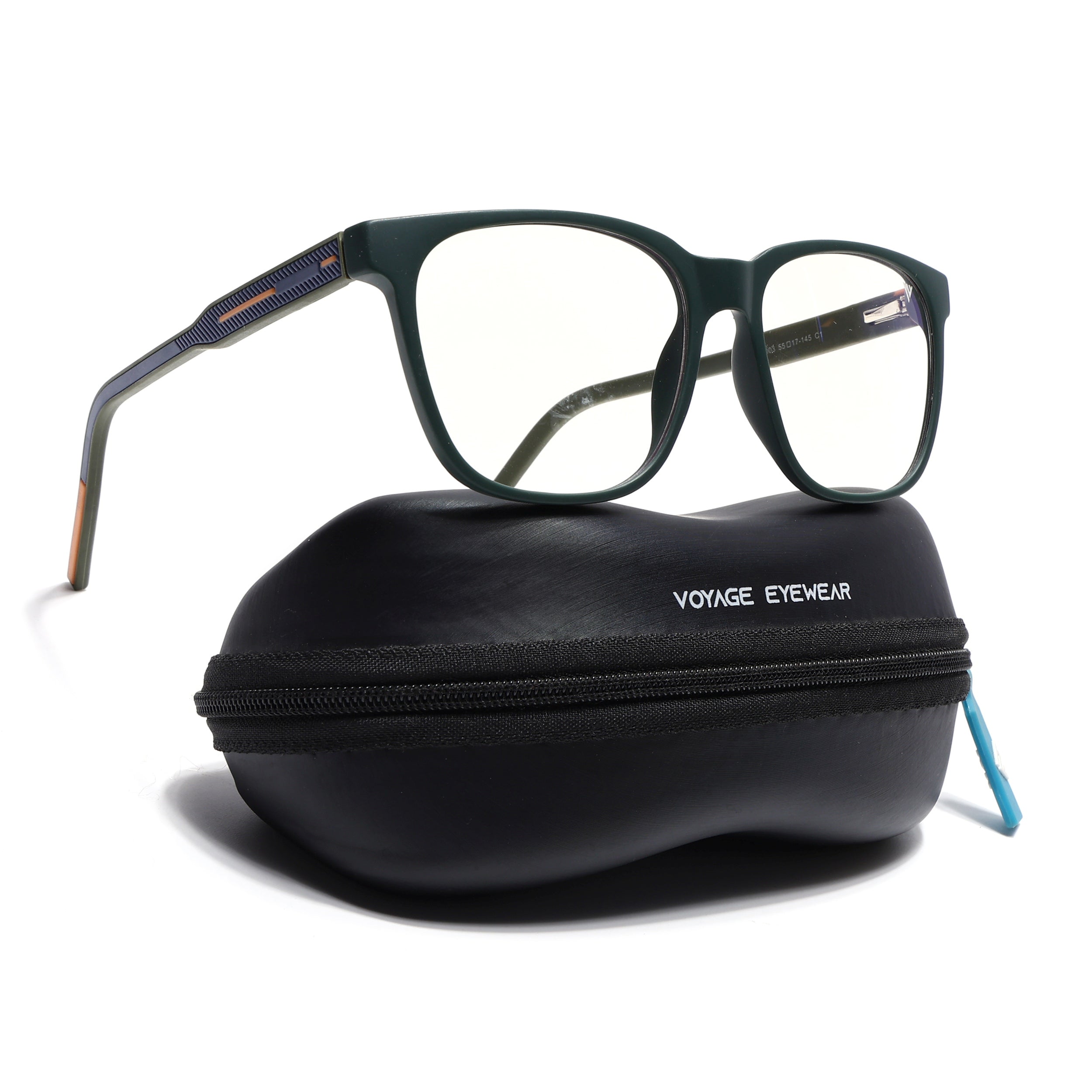 Voyage Rush Green Square Eyeglasses for Men & Women (VG9003MG5421-C1)