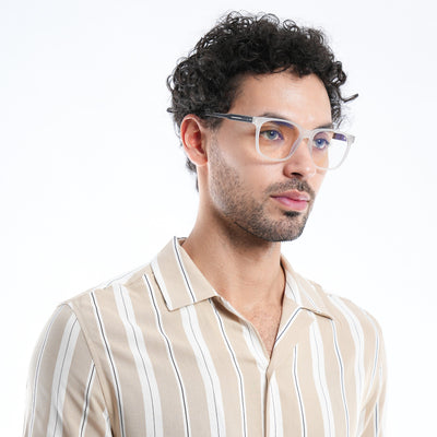 Voyage Rush Matt Transparent Square Eyeglasses for Men & Women (VG9003MG5422-C2)