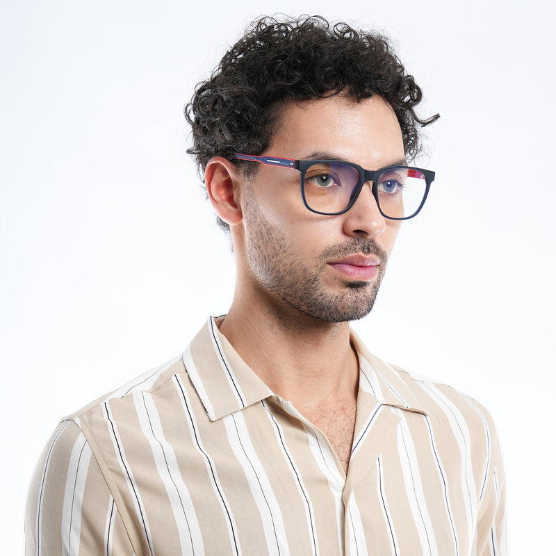 Voyage Rush Black Square Eyeglasses for Men & Women (VG9003MG5423-C3)