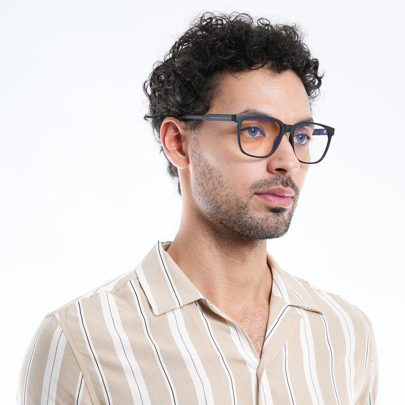 Voyage Rush Black Square Eyeglasses for Men & Women (VG9003MG5425-C5)