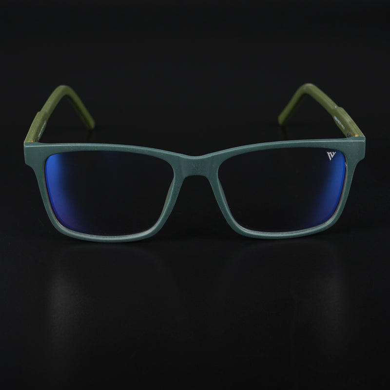 Voyage Rush Green Square Eyeglasses for Men & Women (VG9004MG5427-C1)