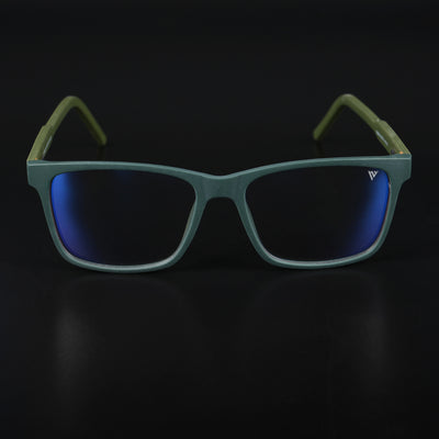 Voyage Rush Green Square Eyeglasses for Men & Women (VG9004MG5427-C1)