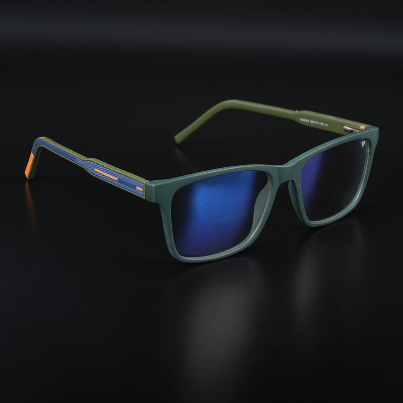 Voyage Rush Green Square Eyeglasses for Men & Women (VG9004MG5427-C1)