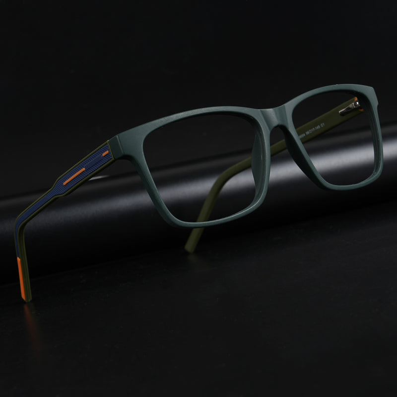 Voyage Rush Green Square Eyeglasses for Men & Women (VG9004MG5427-C1)
