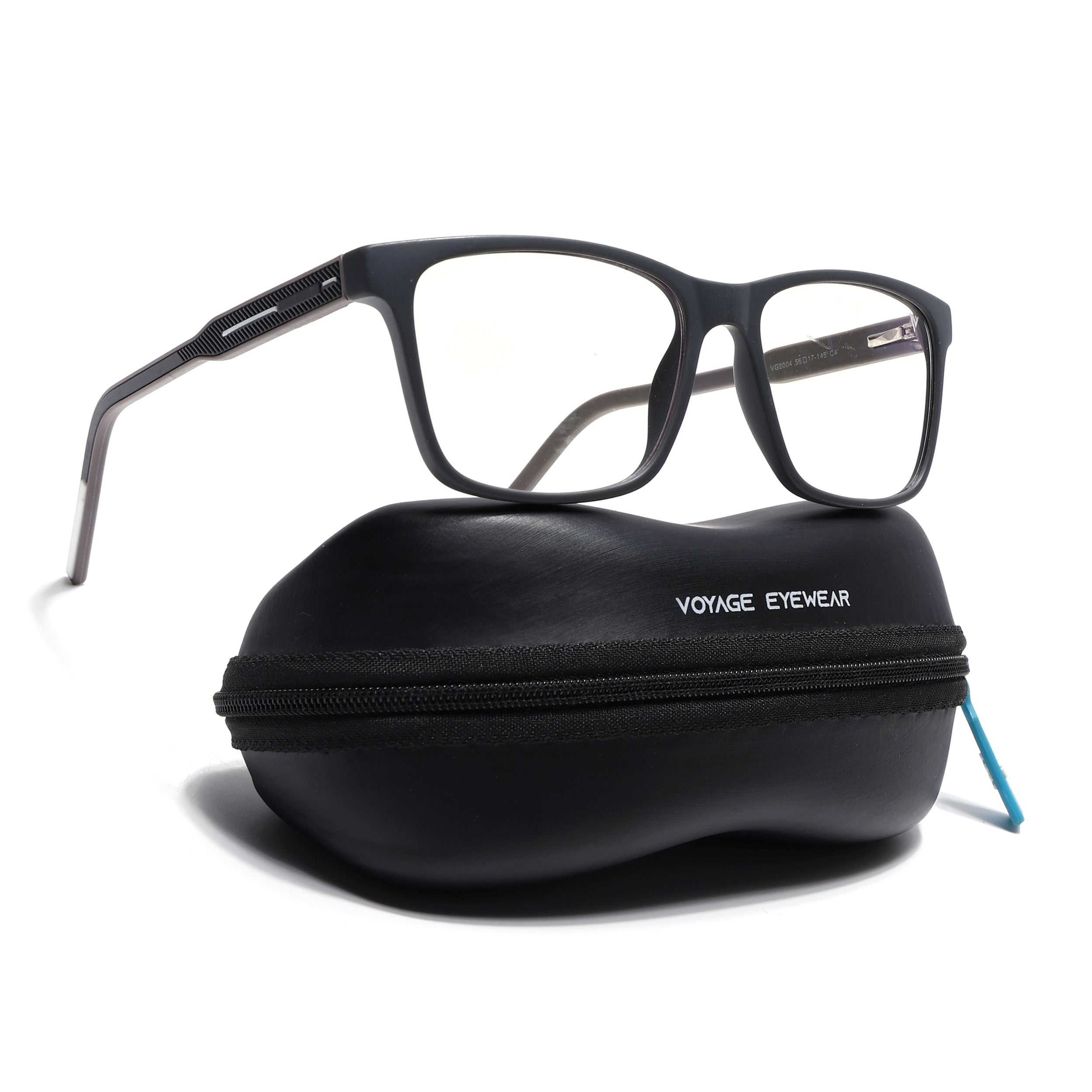 Voyage Rush Grey Square Eyeglasses for Men & Women (VG9004MG5430-C4)