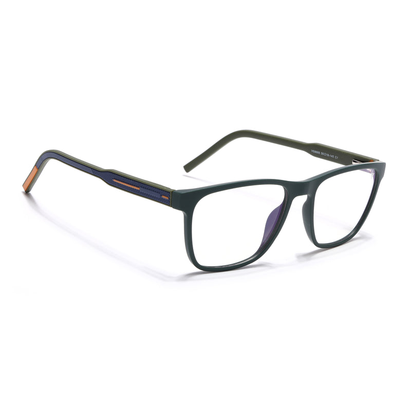 Voyage Rush Green Square Eyeglasses for Men & Women (VG9005MG5433-C1)