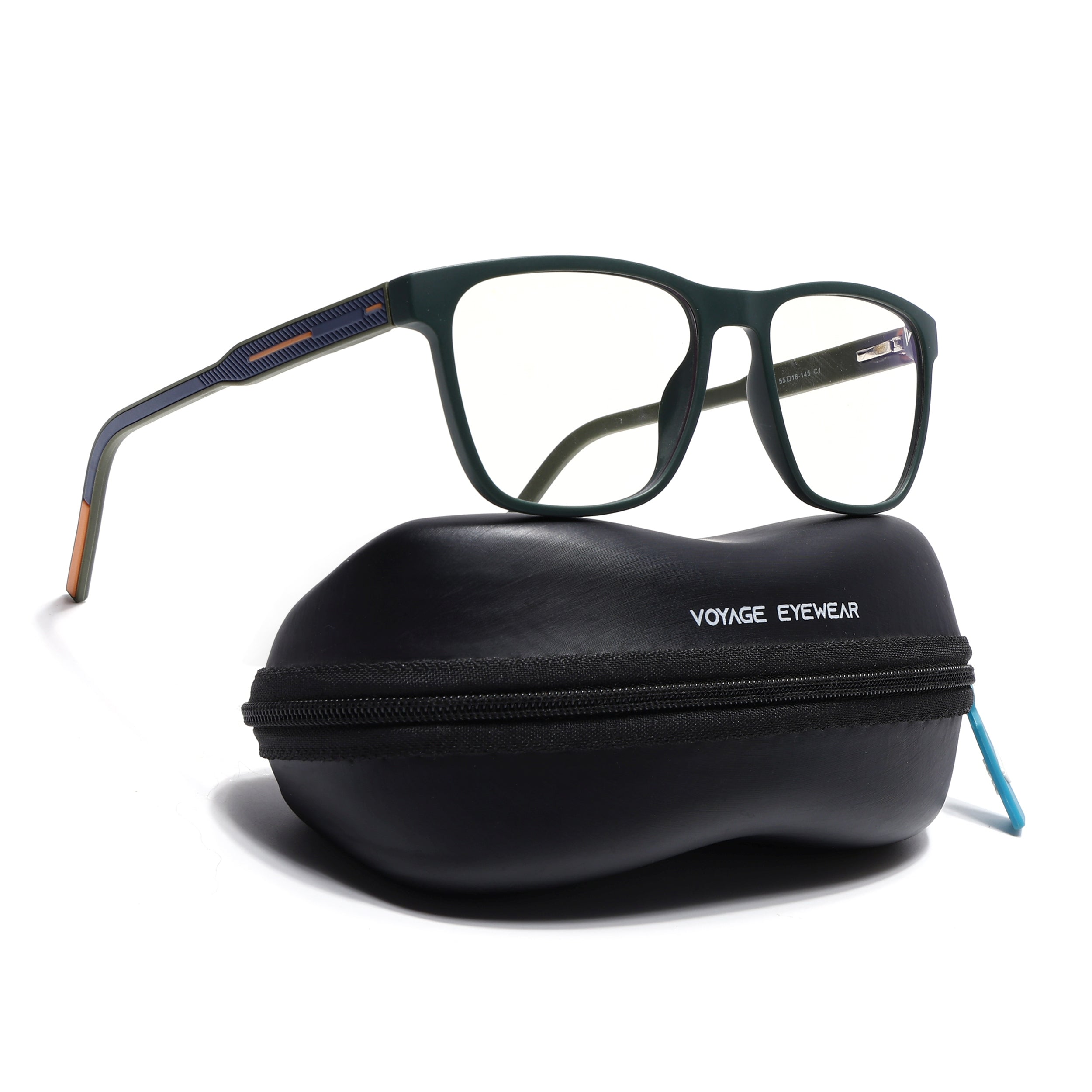 Voyage Rush Green Square Eyeglasses for Men & Women (VG9005MG5433-C1)