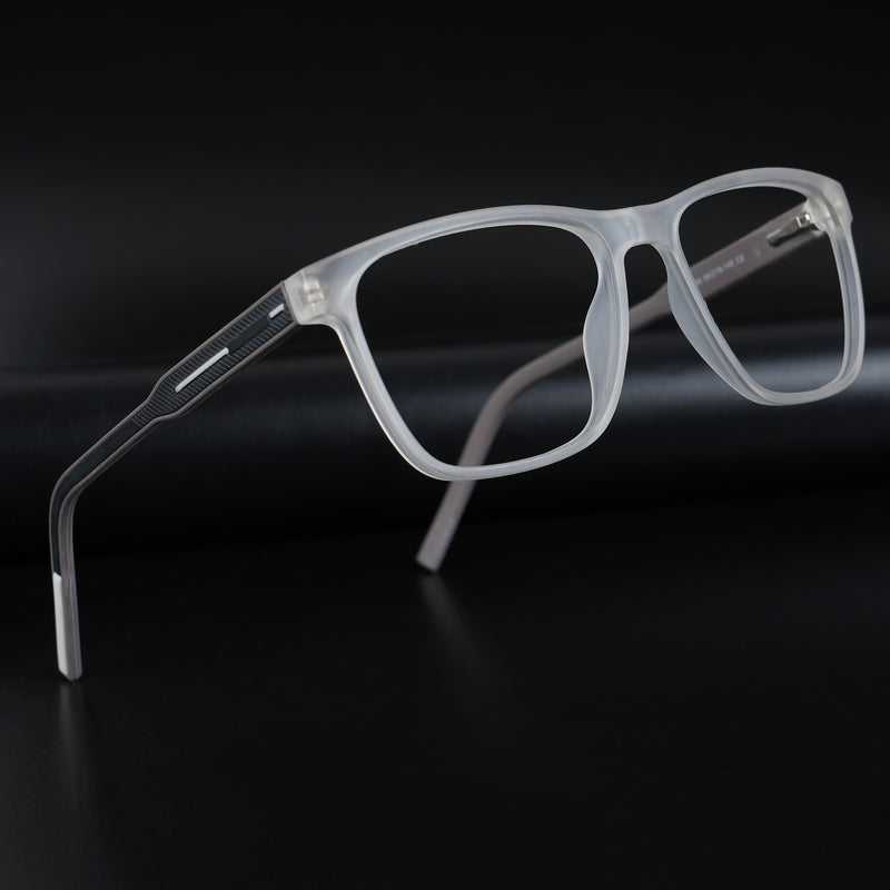 Voyage Rush Matt Transparent Square Eyeglasses for Men & Women (VG9005MG5434-C2)