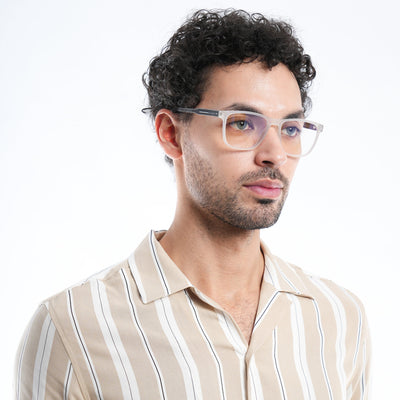 Voyage Rush Matt Transparent Square Eyeglasses for Men & Women (VG9005MG5434-C2)