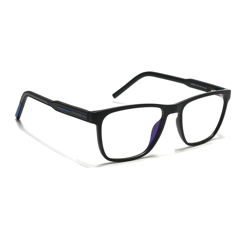 Voyage Rush Black Square Eyeglasses for Men & Women (VG9005MG5437-C5)